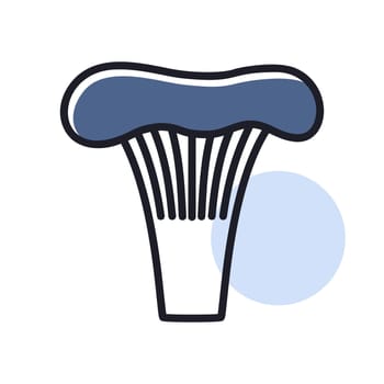 Mushroom chanterelle isolated design vector icon
