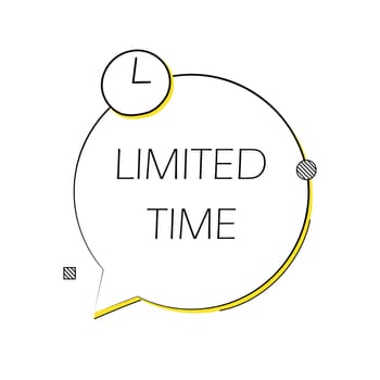 Limited time label with clock