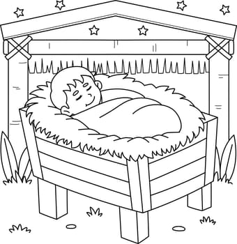Christian Baby Jesus Coloring Page for Kids