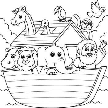 Noahs Ark Coloring Page for Kids