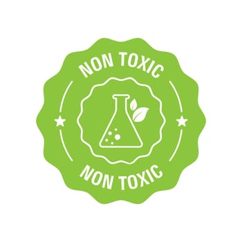 Non toxic design logo template. Non toxic label. Vector illustration