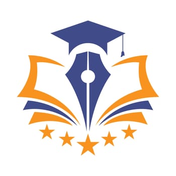 Education school logo design illustration