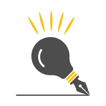 Lamp education icon logo design