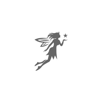Fairy logo icon design illustration