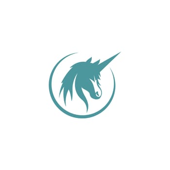 Unicorn logo icon design illustration