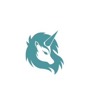 Unicorn logo icon design illustration
