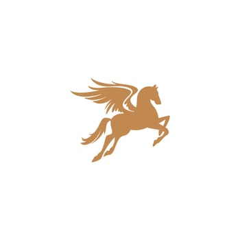 Pegasus logo icon design illustration