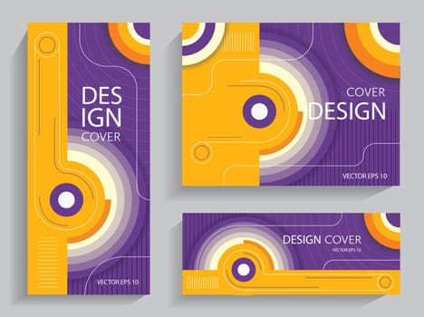 Abstract technological style brochures with circles and rounded shapesSuitable for projects, reports, web, etc.