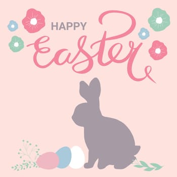 Happy Easter celebration greeting card in pastel colors