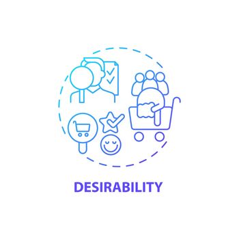 Product desirability concept icon