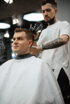 groom in the barber shop
