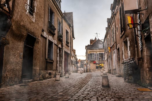 Central street in Blois, France.
