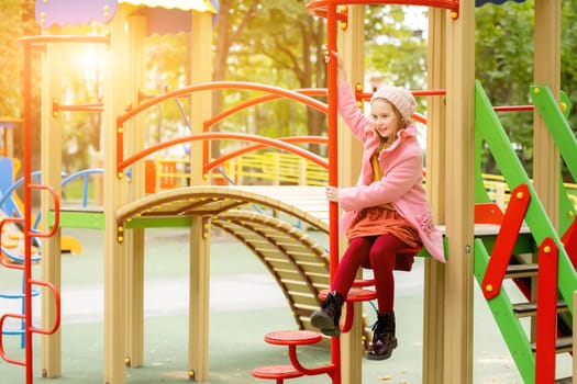 School girl on playground