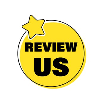 Review us. User rating concept. Review and rate us clipart
