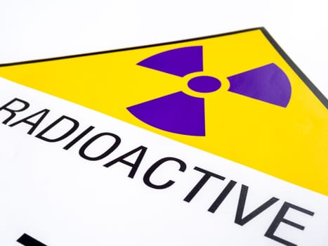 Ionizing radiation hazard symbol as background