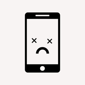 Phone error system vector illustration. System error icon, system not working sign.