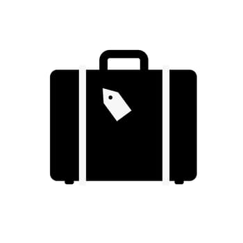 Suitcase icon. travel baggage vector icon. Suitcase flat logo isolated on white background. Vector illustration.