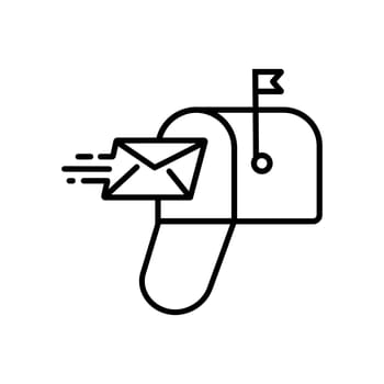 Mail box outline icon. High quality black style vector icons