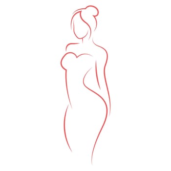 Beautiful woman icon design illustration template