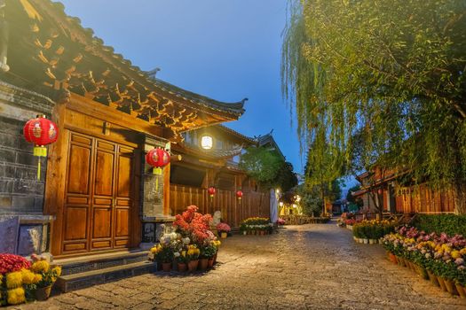 Serene Lijiang old town in the early morning before crowded tourist come