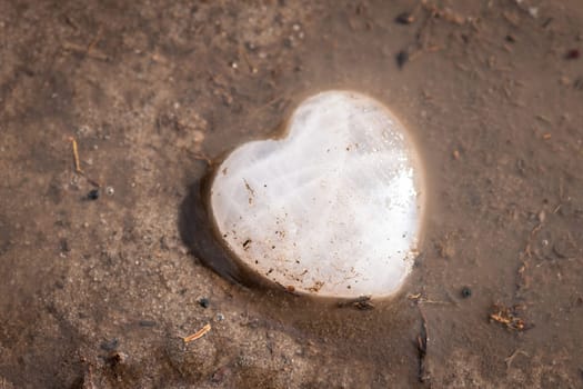 Heart in mud
