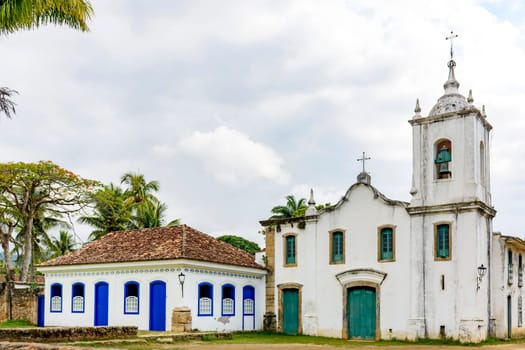 Famous churches in the ancient and historic city of Paraty on the south coast of the state of Rio de Janeiro founded in the 17th century