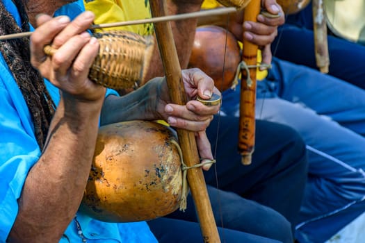 Brazilian musical instrument called berimbau
