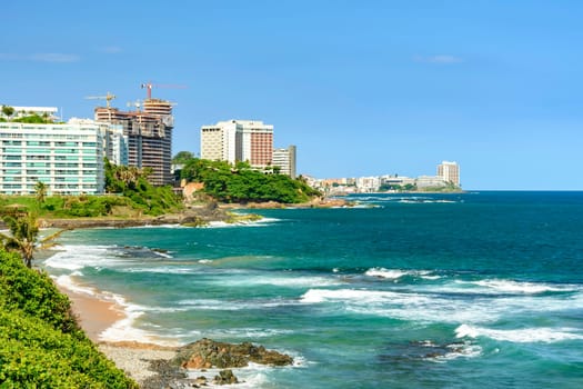 Paridisiac tropical beach in the urban area of Salvador