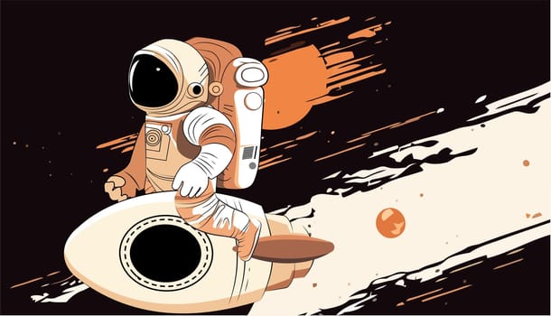 Astronaut explores space being desert planet