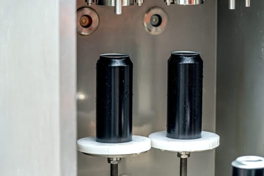 automatic filling and sealing of drink cans in the factory