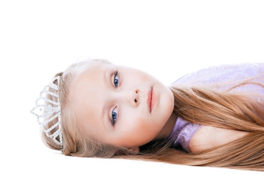Beautiful little girl in tiara