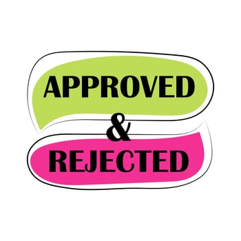 Choice approved or rejected. Quiz elements