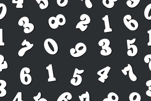 Numbers background. Seamless pattern with numbers for school design.