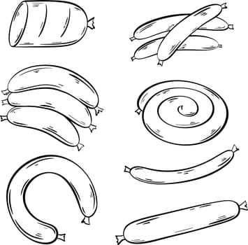 Sausages sketch set