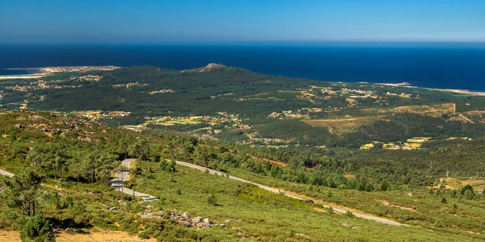 Panoramic View of Ría de Arosa Saline Estuary