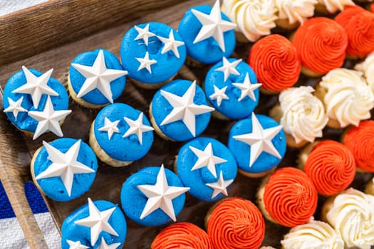 American Flag Mini Cupcakes