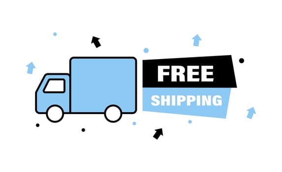 Free shipping delivery service badge. Fast time delivery order . Quick shipping delivery icon