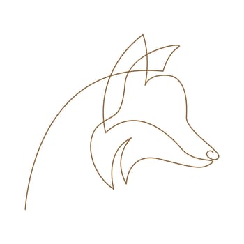 Wolf line art logo design