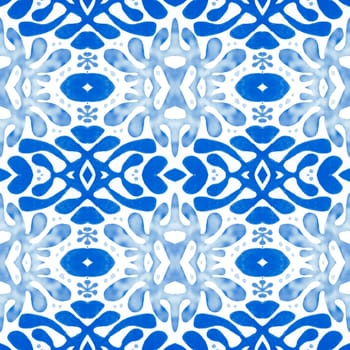 Portuguese pattern. Seamless majolica ceramic. Abstract spanish texture.