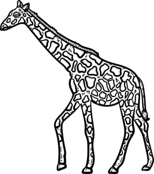 Giraffe Animal Coloring Page for Adult
