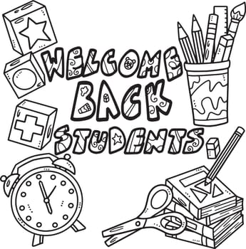 Back To School Welcome Back Students Isolated