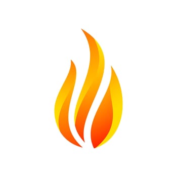 Fire icon. Abstract flame symbol. Fire logo isolated
