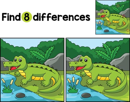 Crocodile Animal Find The Differences