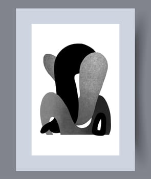 Abstract forms bohemian composition wall art print