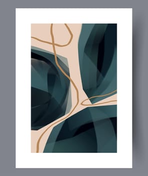 Abstract figures elegant pearls wall art print. Printable minimal abstract figures poster. Contemporary decorative background with pearls. Wall artwork for interior design.