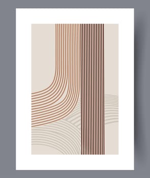 Abstract lines bohemian composition wall art print
