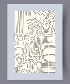 Abstract lines tortuous picture wall art print. Wall artwork for interior design. Printable minimal abstract lines poster. Contemporary decorative background with picture.