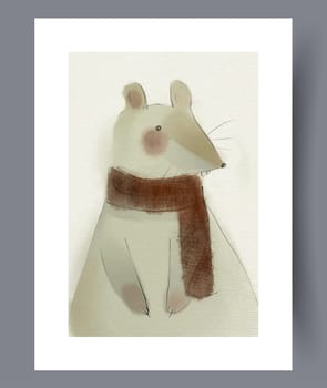 Animal mouse rodent hamster wall art print