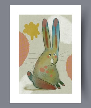 Animal hare surreal rabbit wall art print