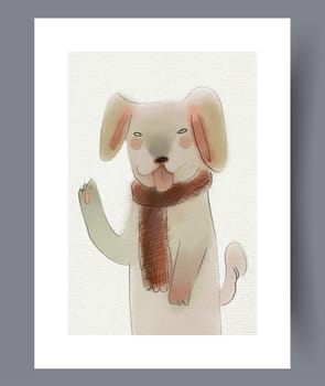 Animal puppy pet dog wall art print